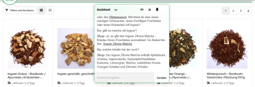 Produkt-Suche und Chatbot für modified eCommerce